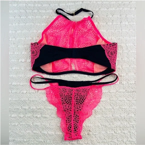 36D/M Rare 2016 Victoria’s Secret Rio Lace Bralette & Cheekini Pantie Set - Picture 3 of 10